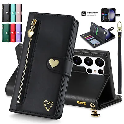 For Samsung Galaxy S24 S23 S22 S21 S20 Note 10 Magnetic Leather Wallet Card Case • $15.58