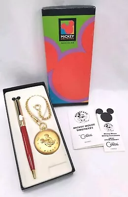 Disney Colibri Vintage Mickey Mouse Pocket Watch & Pen (Mickey Case) - Retired • $150