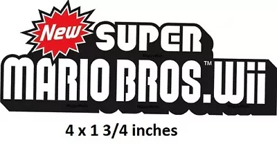 Super Mario Bros. Wii Logo Peel Stick Decal Nintendo Wall Sticker Game Room Art • $4