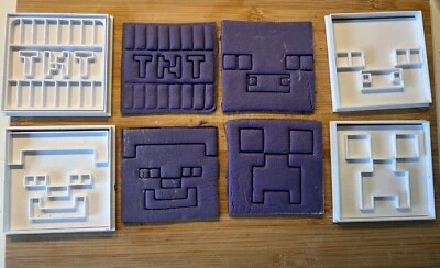 Minecraft Cookie Cutter Set Stamp Fondant Biscuit Embosser Set • $15