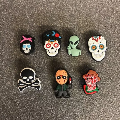 £1.69 • Buy HORROR Shoe Charms For Crocs / Shoes - PVC Rubber - Skull - Alien - Halloween