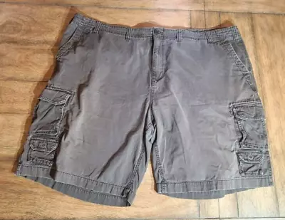 J. Ferrar Khaki Chino Cargo Shorts Mens 54 Tan Pockets Utility Casual Preppy • $15.90