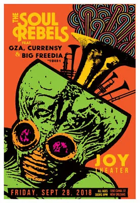 Scrojo Soul Rebels GZA Currensy Big Freedia Joy Theater New Orleans 2018 Poster • $29.99