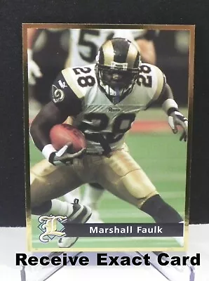 MARSHALL FAULK 2002 LEGENDS Gold Foil Logo/Border Card _ Exact Card (R) • $2.50