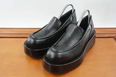 $139.84 • Buy Paloma Barcelo Gael Womens 37 / 7 Shoes Black Leather Platform Chunky Loafers