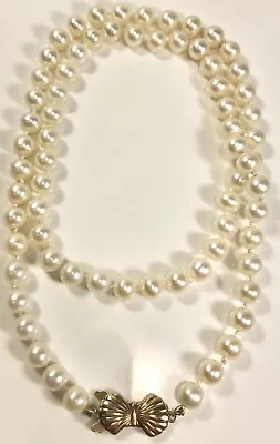 Blue Lagoon Mikimoto Vintage 14k 6.0 Mm Pearl 20” Necklace (c858a) • $999.99