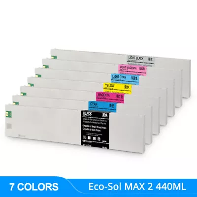 7PC ECO-SOL MAX2 Compatible Ink Cartridge ESL4 For Roland XR-640 XF-640 RF-640 • $355