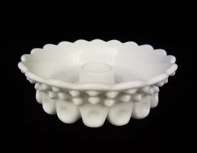 Fenton #3670 Low Candleholder Milk Glass Hobnail 1 7/8  • $9.99