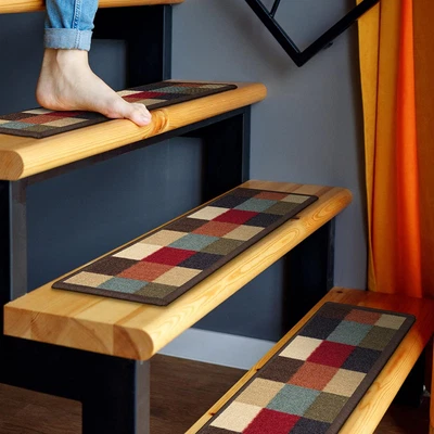 $49.99 • Buy Stair Treads Carpet Runner Non-Slip Rubberback 8.5  X 26  For Wooden Stairs 7 PK