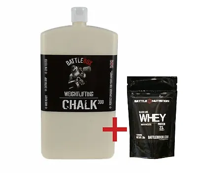 $9.43 • Buy BattleBox Weightlifting 300ml Liquid Chalk & Nutrition Whey Protein 30g Fitness