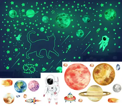 Glow In The Dark Stars Unicorn Horse Planet Wall Sticker • $8.99
