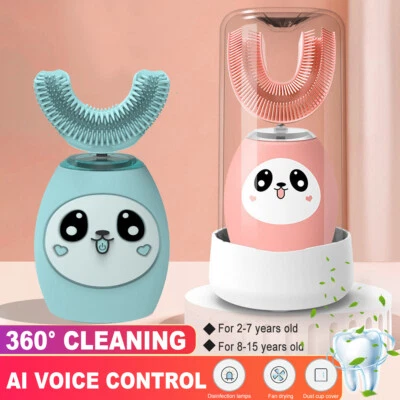 $9.30 • Buy Sonic Electric Toothbrush Kids Automatic U Shape Head Children Brush Age 2-15