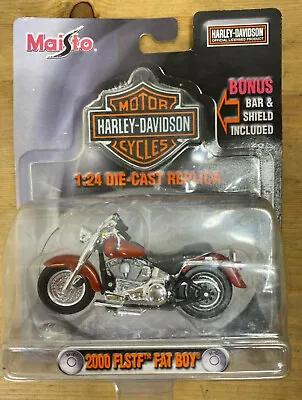 Harley Davidson Maisto 1:24 Die Cast Replica With Bonus Bar And Shield Included • $10