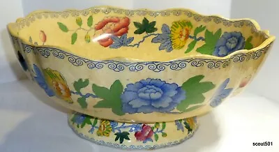 Masons Regency 10 ¼” Fruit Bowl Footed Wavy Top Edge Iron Stone China England • £62.65