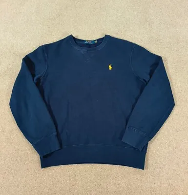 £19.99 • Buy Polo Ralph Lauren Mens Crew Neck Pony Sweatshirt Jumper / Size M / Navy Blue