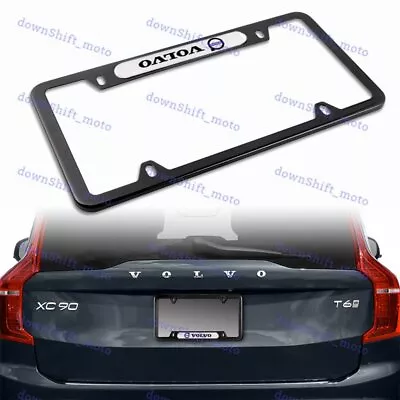 For 1PCS VOLVO Black White Stainless Steel Metal License Plate Frame Brand New • $10.99