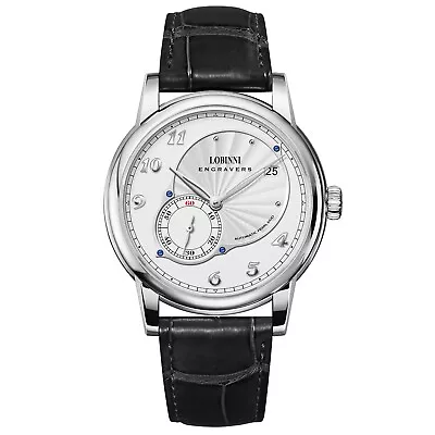 Lobinni Mens Luxury Watches Automatic Ulththin Mechanical Wristwatch Small Rotor • $239