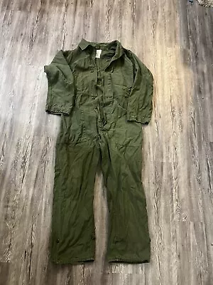 Vintage US Army Medium Military Coveralls 100% Cotton Sateen Type 1 Mechanics • $39.99