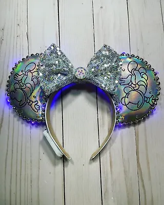 LIGHT UP Tomorrowland Spaceman Mickey Inspired Handmade Mouse Ears Headband • $50