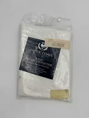 Pacific Coast Basic Cotton Pillow Protector Standard/Queen White Feather Zipper • $21.99