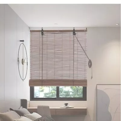 ALIMOO Bamboo Blinds Bamboo Roll Up Shades For Windows Light Filtering Bamboo • $19.76