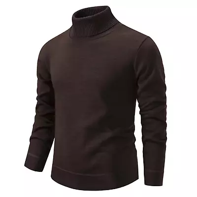 Mens Velvet Turtleneck Sweaters Autumn Winter Pullover Long Sleeves T-Shirt • $22.45