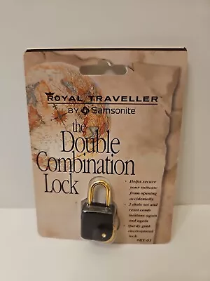 Samsonite Royal Traveller The Double Combination Mini Padlock Lock Luggage Gold • $12.50
