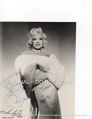 Mae West - Unique - One Of A Kind 1958 Miami Bch - Hand Signed Autographed Photo • $125