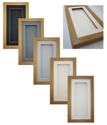 3D 10  X 5  Oak Effect Picture Photo Box Frame Medal Object Memorabilia Display • £13.99