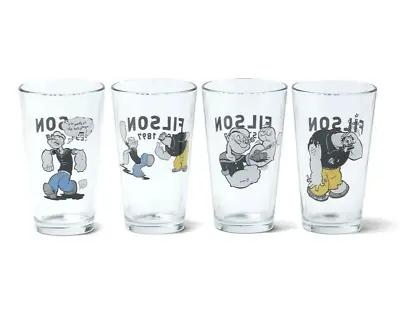 Filson X Popeye Pint Glass Set MADE IN USA Bluto Rare Limited Beer Water NEW CC • $59.99