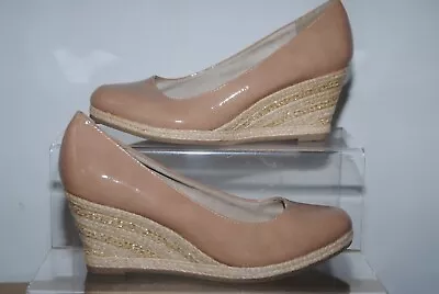 Marco Tozzi Women’s Light Brown Wedge Heel Shoes Uk Size 8 • £4.99