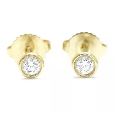 TIFFANY&Co. By The Yard 18K Yellow Gold Earrings Diamond Elsa Peretti /291502 • $645