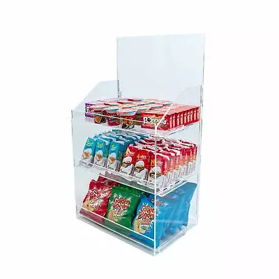 3 Shelf Acrylic Counter Merchandiser - Flat Pack Retail Shop Display  (DS100) • £80.27