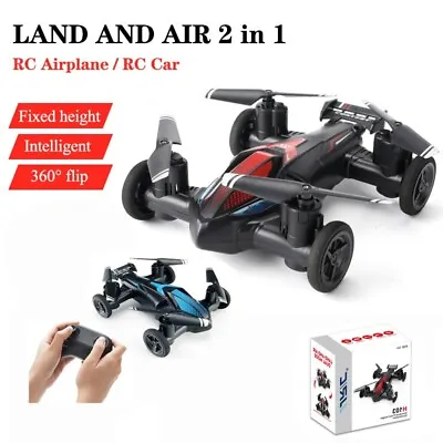 4Axis 2.4G RC Airplane JJRC Land-Air Mini Drone Plane Aircraft Dual-Mode/Car Toy • $35.99