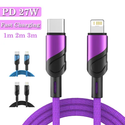 $4.88 • Buy USB C To IPhone 11 12 13 14 Pro XR Fast Charge Charger Cable PD 27W Type C Cord