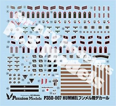 Passion Models P35D-007 1/35 Hummel Decal Set • $10.25