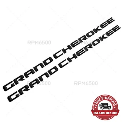 2pcs 14-16 Mopar Grand Cherokee Altitude Emblem Nameplate Jeep Badge Gloss Black • $32.99