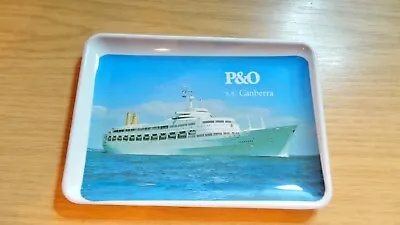 BP155:  Cruise Ship - P&O S.S Canberra - Hard Plastic Dish - Melaware • £5