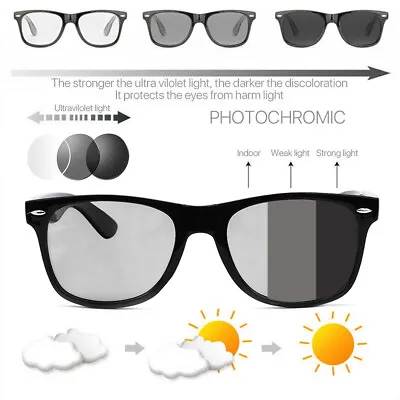 $7.66 • Buy Photochromic Polarized Sunglasses Goggles Men Driving Fishing Transition Glasses