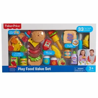 Fisher Price Play Food Value Set 33 Piece BRAND NEW Factory Sealed • $49.99