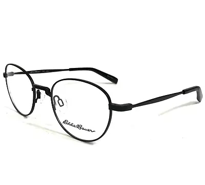 Eddie Bauer Eyeglasses Frames EB32213 BK Black Round Full Wire Rim 49-20-135 • $49.99