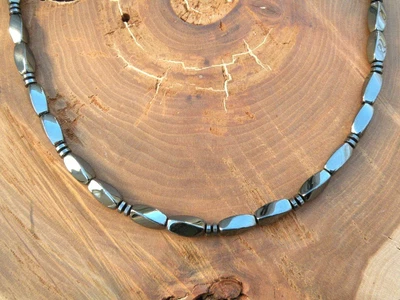 $44.64 • Buy Men’s Women’s 100% Magnetic Hematite NECKLACE Twist AAA SUPER STRONG Clasp