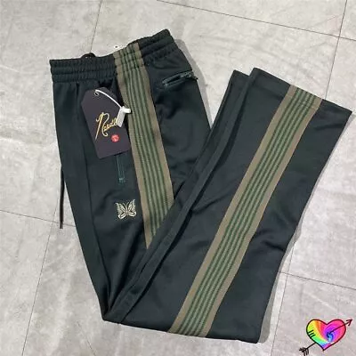 Quality Embroidered Needles Track Pants Classic Stripe Trousers • $42.49