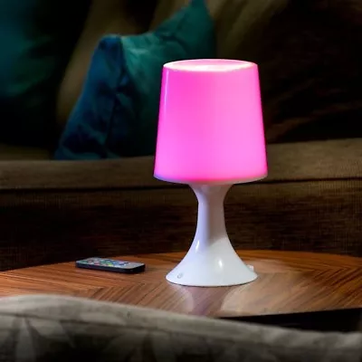 Auraglow Remote Control Colour Changing Wireless LED Mood Light Table Desk Lamp • £14.99