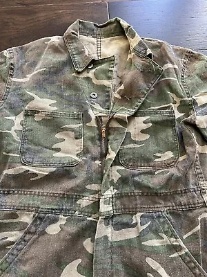 Vintage 60s 70s Men Military Camouflage Coveralls Vietnam • $9.99