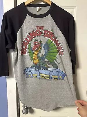 Vintage 1981 Rolling Stones Sold Out Tour Shirt Raglan Large • $280