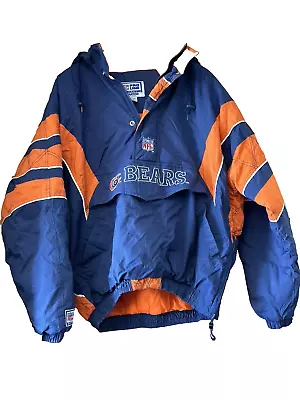 Vintage Chicago Bears Nfl Starter Proline Jacket Pullover Zip Up Parka Bomber 2x • $125