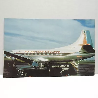 Postcard Vintage Eastern Airlines Martin 404 World War 1 1954 Plane Airport • $1.50