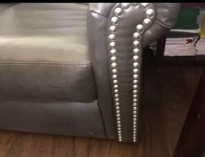 Nailhead Leather Sleeper Sofa - Sofa Bed Width 68 Inches • $350