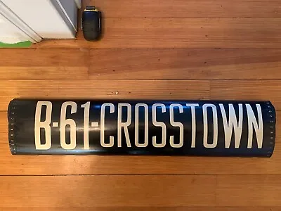 Ny Nyc Transit Bus Roll Sign Brooklyn Manhattan Crosstown Vintage Transit Art • $189